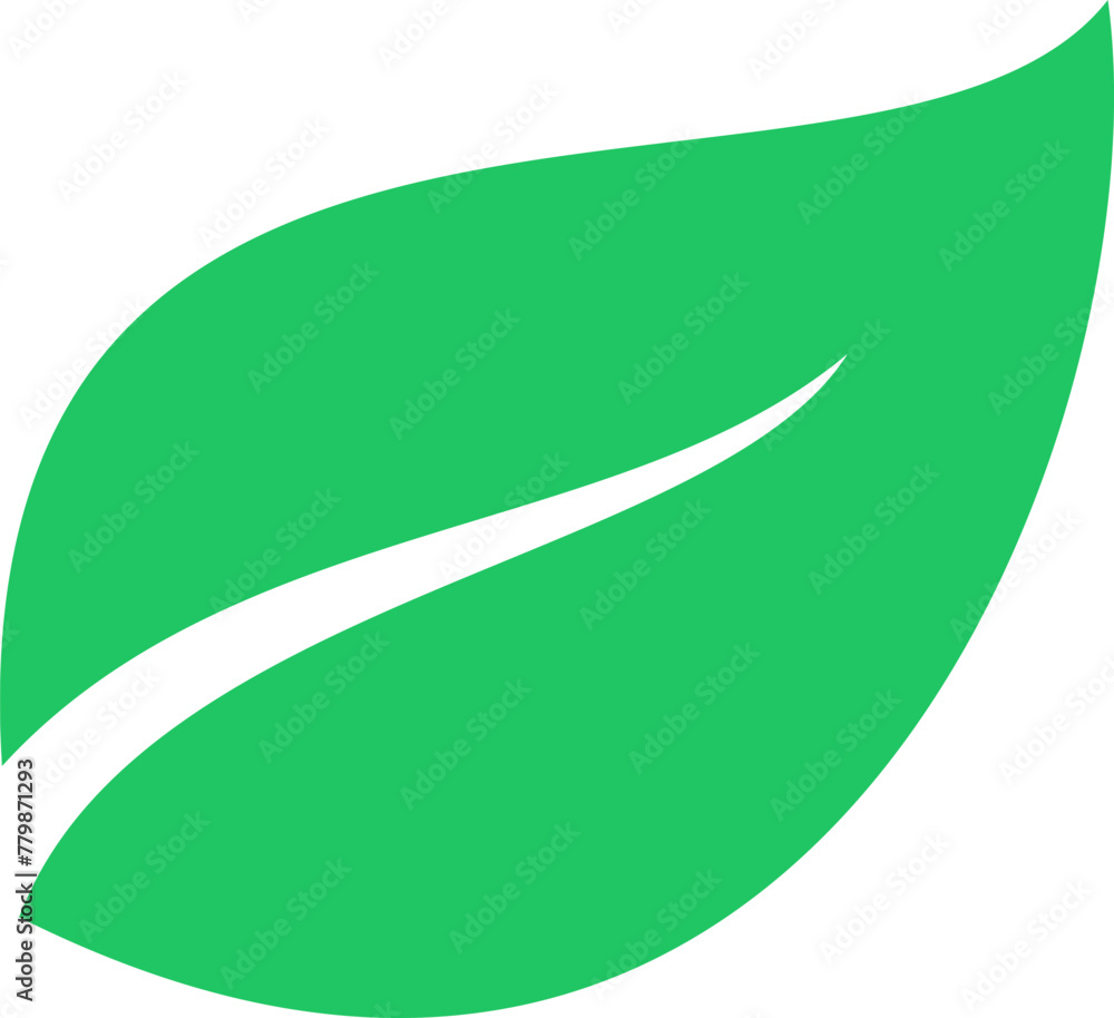 Green leaf icon as eco symbol for web design Green leaf icon as eco symbol for web design
