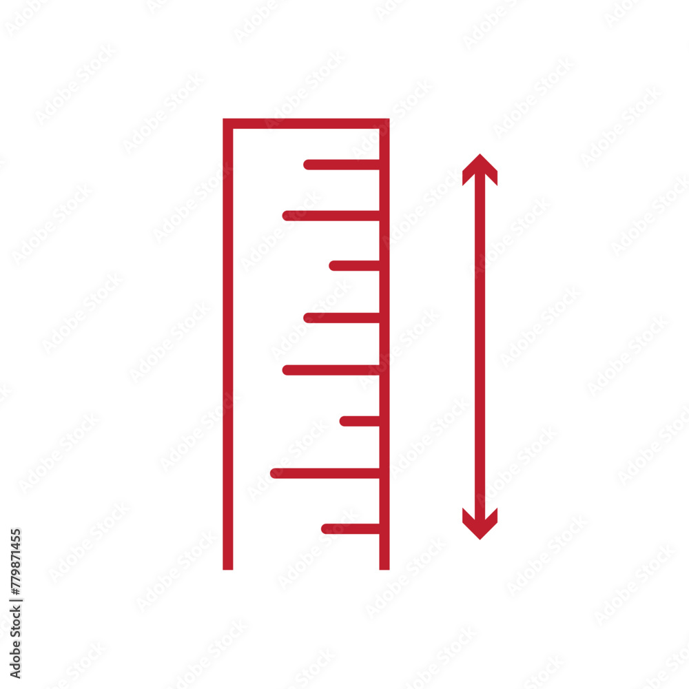 Measuring height body icon isolated on white background. Set icons colorful. Vector Measuring height body icon isolated on white background. Set icons colorful. Vector