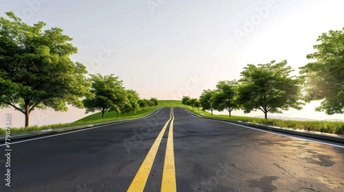  Road on white background 