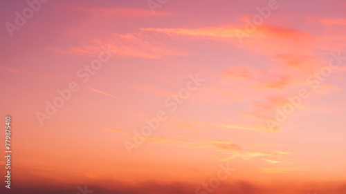 Fototapeta Naklejka Na Ścianę i Meble -  Pink sunset sky with clouds