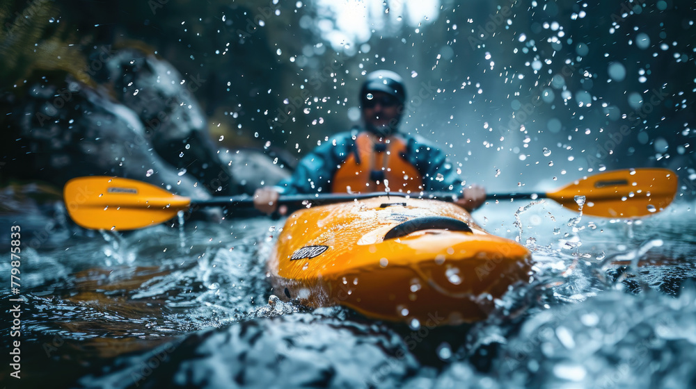 Rapid Adventure: Kayakers Conquering Challenging Waters