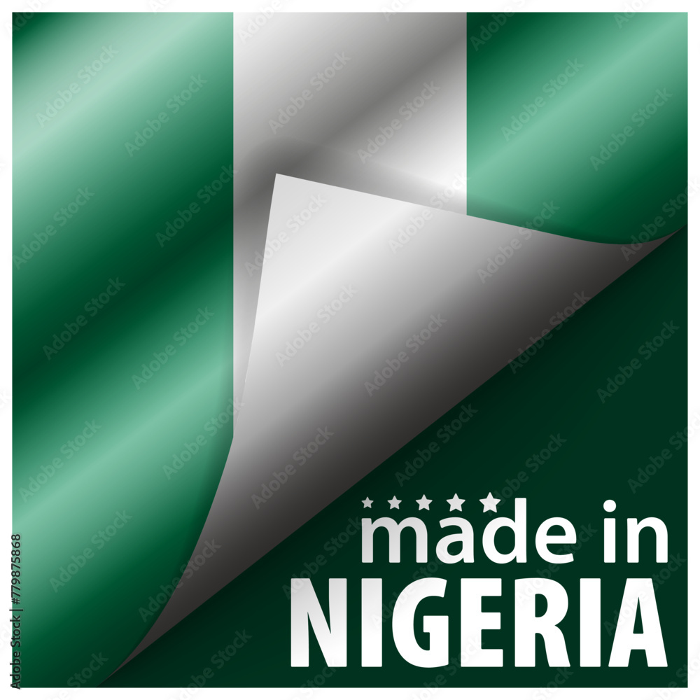 Made in Nigeria graphic and label.