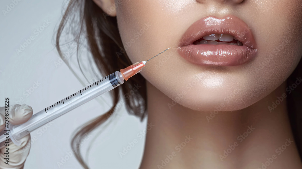 Cosmetic Lip filler and botox for woman lips and face and injection for plastic surgery Cosmetic Lip filler and botox for woman lips and face and injection for plastic surgery