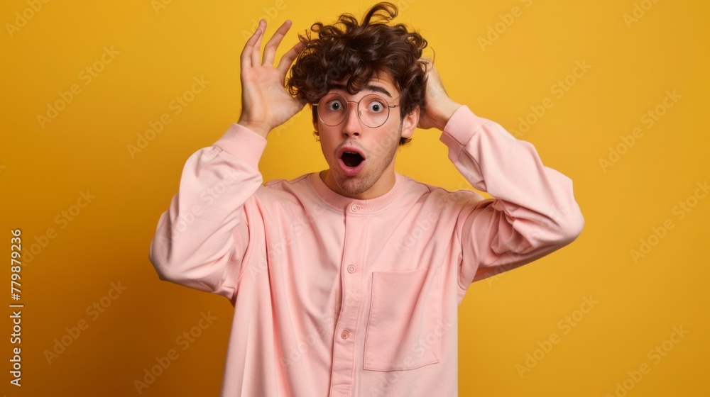Man Surprised by Unexpected News Man Surprised by Unexpected News