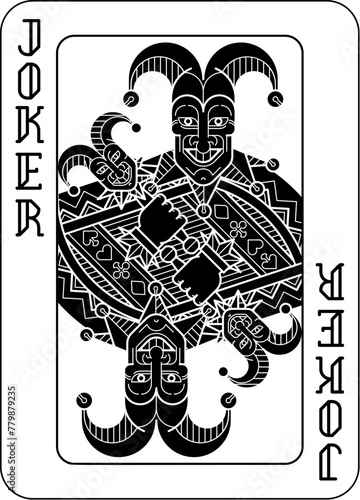 A joker card design from a playing cards deck pack