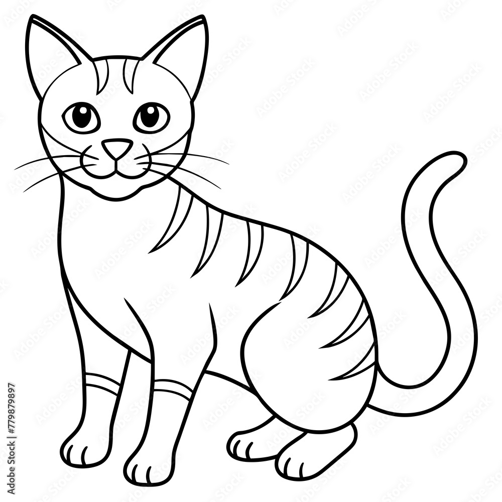 cat vector illustration with line art.
cat vector illustration with line art.