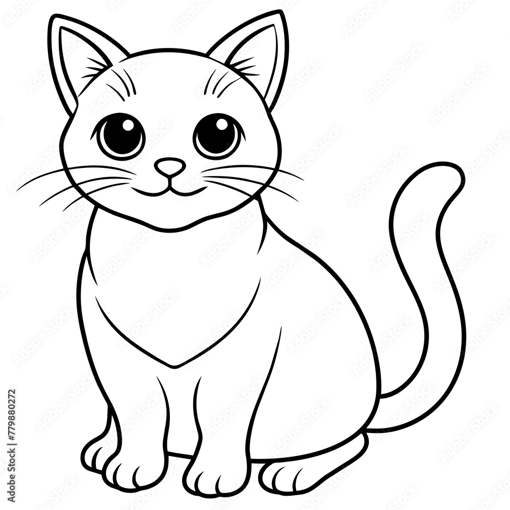 cat vector illustration with line art.
cat vector illustration with line art.