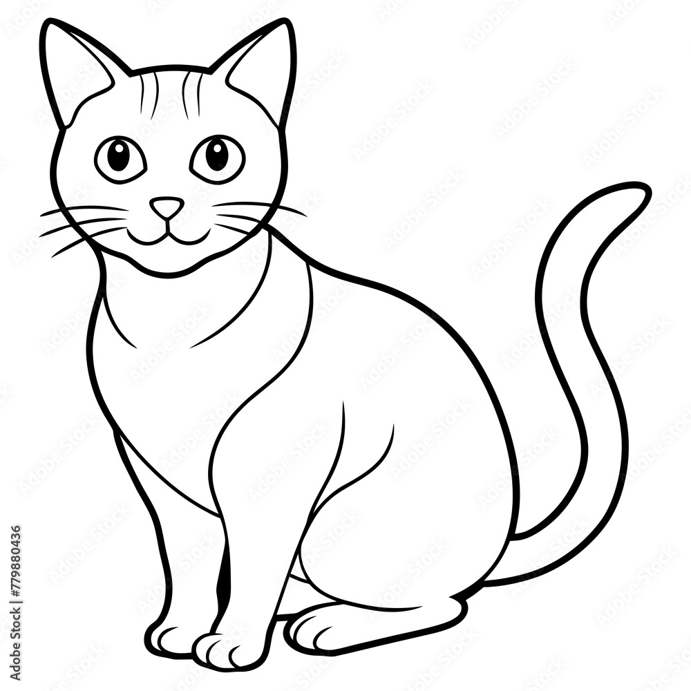 cat vector illustration with line art.
cat vector illustration with line art.