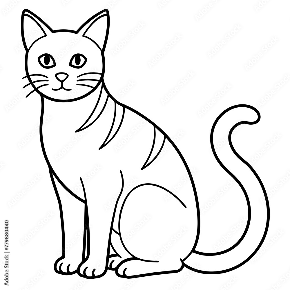 cat vector illustration with line art.
cat vector illustration with line art.