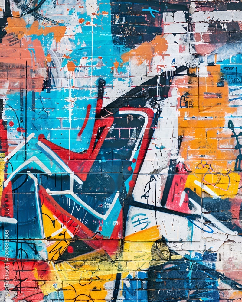 Fototapeta premium Graffiti wall abstract background