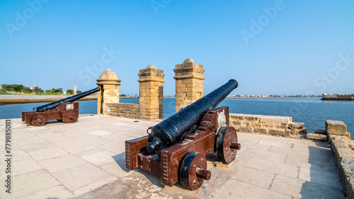 The Diu Fortress is a Portuguese built fortification located on the west coast of India in Diu. photo