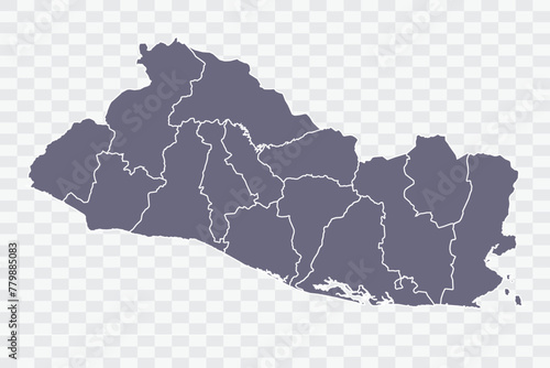 El Salvador Map pewter Color on White Background quality files Png