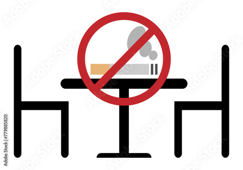 Icono de prohibido fumar en terrazas