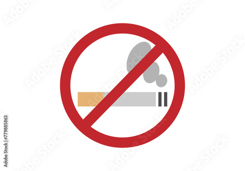 Icono de prohibido fumar en color