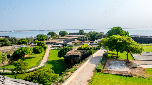 The Diu Fortress or Diu Fort is a Portuguese built fortification located on the west coast of India in Diu. © mrinal