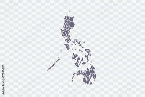 Philippines Map pewter Color on White Background quality files Png