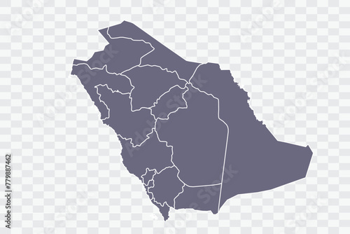 Saudi Arabia Map pewter Color on White Background quality files Png