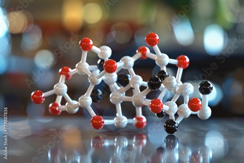 A molecular structure model of a new pharmaceutical compound, showcasing the innovation in drug discovery.