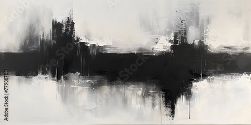 abstract monochrome brushstroke background photo