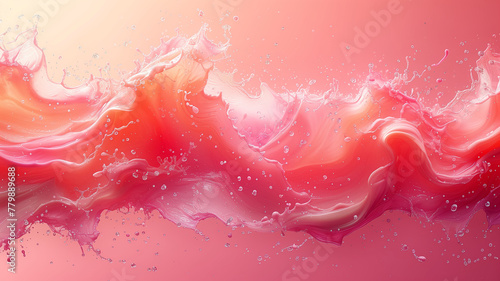 A dynamic digital illustration of swirling liquid colors, 3D illustration of an orange and blue liquid flow against a white background, Generative AI