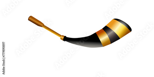 Assamese pepa isolated on white background or transparent png. or buffalo hornpipe musical instrument of assam used in happy bihu background

