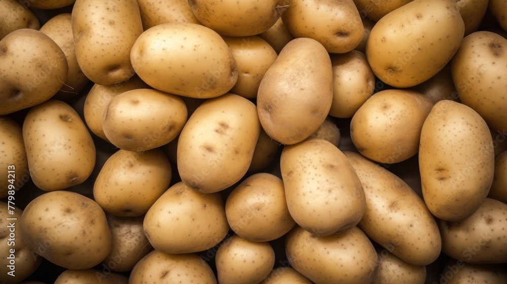 Background texture pattern of potatoes. Close-up. Background texture pattern of potatoes. Close-up.