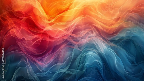 multicolored abstract background in which red, blue and orange predominate