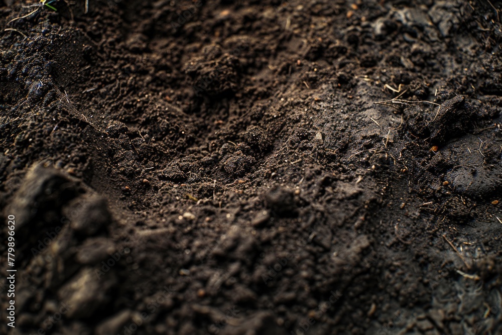 Close up of a soil being prepared for planting Close up of a soil being prepared for planting