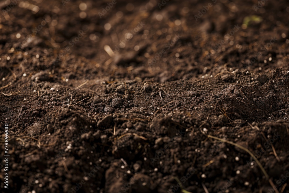 Close up of a soil being prepared for planting Close up of a soil being prepared for planting