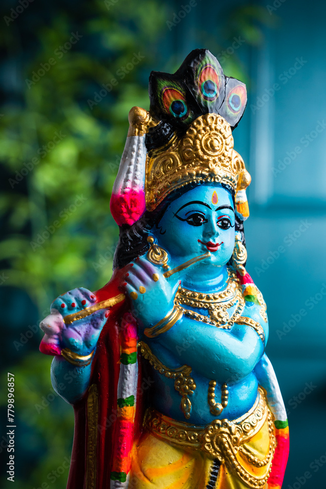 Closeup image of Lord Krishna