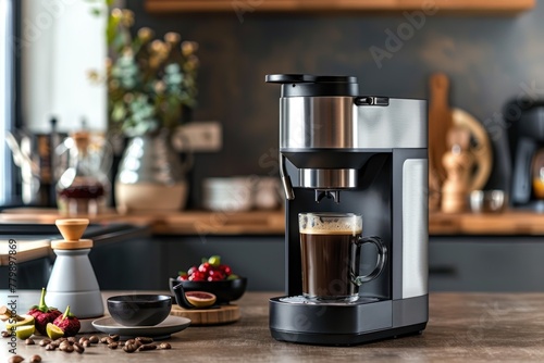 Coffee maker for making and brewing coffee at home