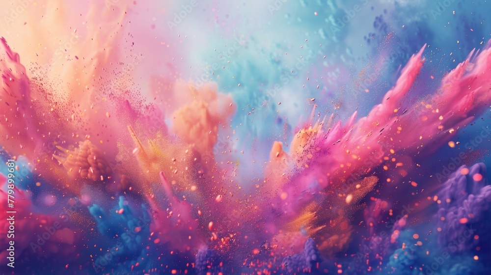 Explosive Color Burst: Vibrant Powder Explosion in High Resolution