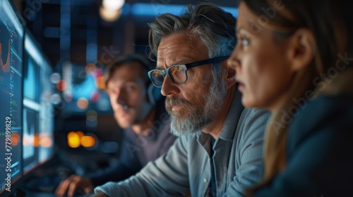 A diverse group of professionals discuss strategies to combat cyber threats