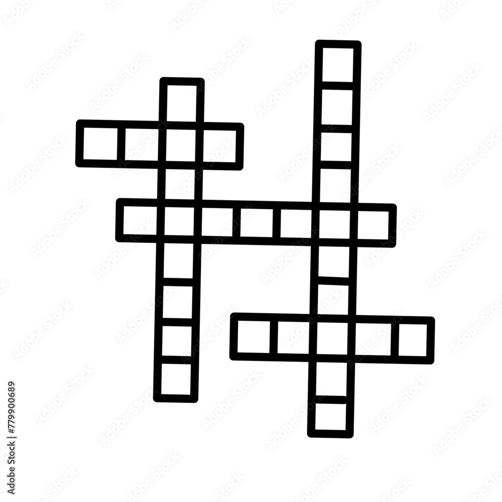 Obraz premium crossword flat icon