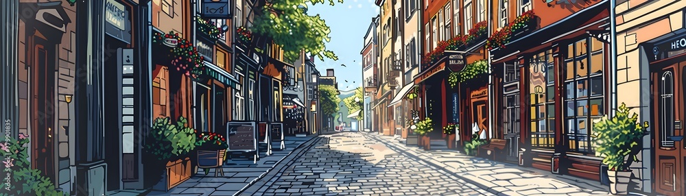 Charming Cobblestone Alley Filled with Quaint Shops and the Hidden Gems of a Historic Town s Architectural Charms Charming Cobblestone Alley Filled with Quaint Shops and the Hidden Gems of a Historic Town s Architectural Charms