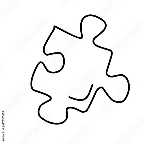 Puzzle and riddles ouline Vector