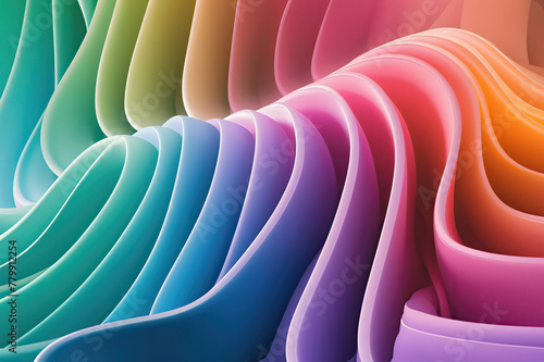 abstract colorful curvy line background