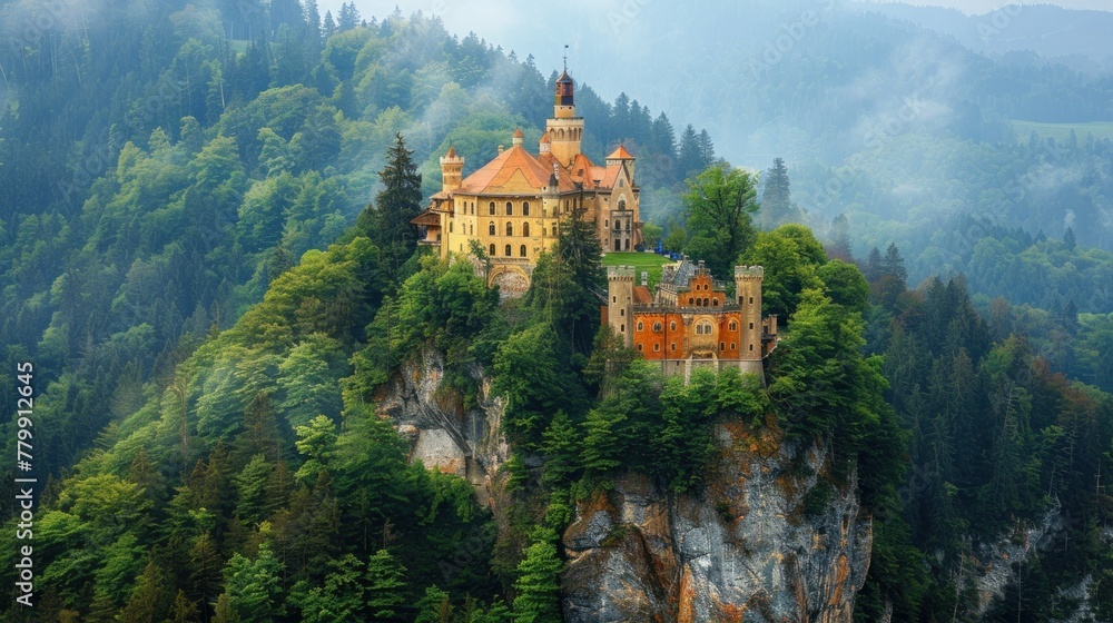castle on mountain castle on mountain