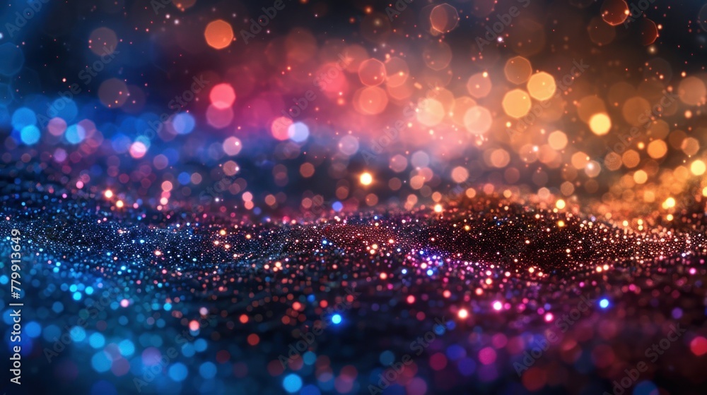 Beautiful abstract glitter light and glitter background.