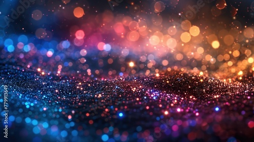 Beautiful abstract glitter light and glitter background.