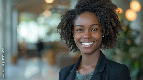 Confident businesswoman smiling at the camera
