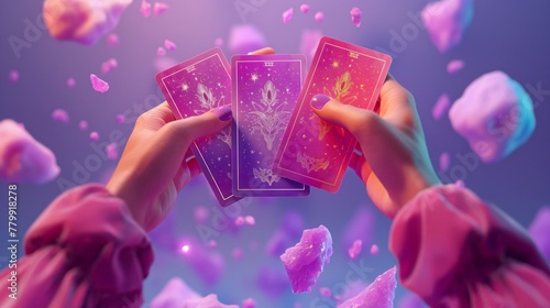 Enchanting Tarot: Ethereal Card Reading with Floral Motifs
