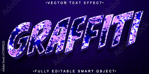 Colorful Graffiti Vector Fully Editable Smart Object Text Effect