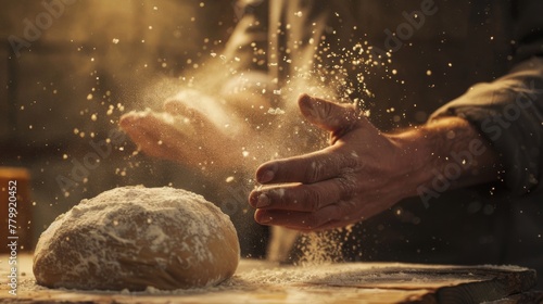 The Baker Prepares Fresh Dough