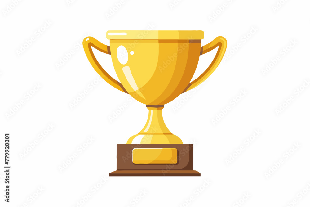 Gold trophy cup isolated on white background. Gold trophy cup isolated on white background.