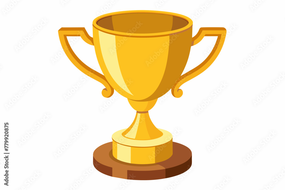 Gold trophy cup isolated on white background. Gold trophy cup isolated on white background.