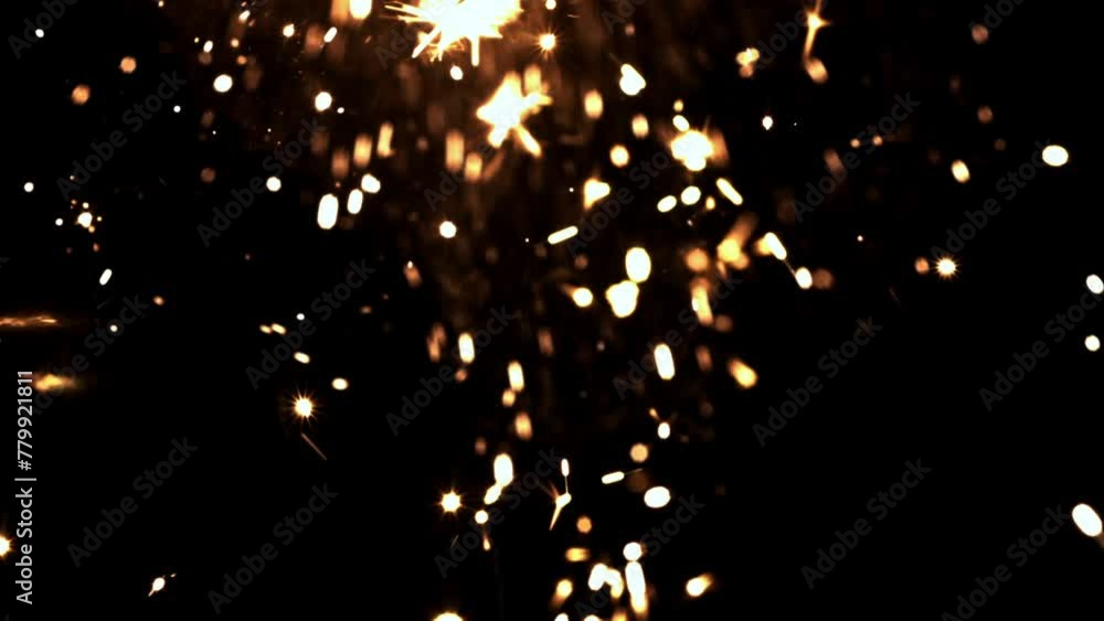 New Year's fireworks on a black background. High quality FullHD footage New Year's fireworks on a black background. High quality FullHD footage