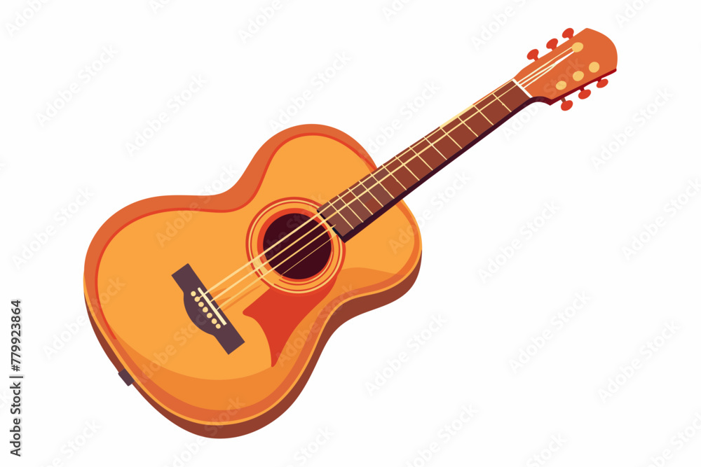 Guitar vector design on white background.