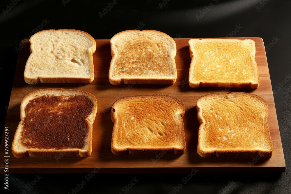 Aromatic Set toast bread. Top healthy food. Generate Ai