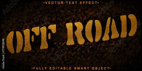 Orange Worn Off Road Vector Fully Editable Smart Object Text Effect